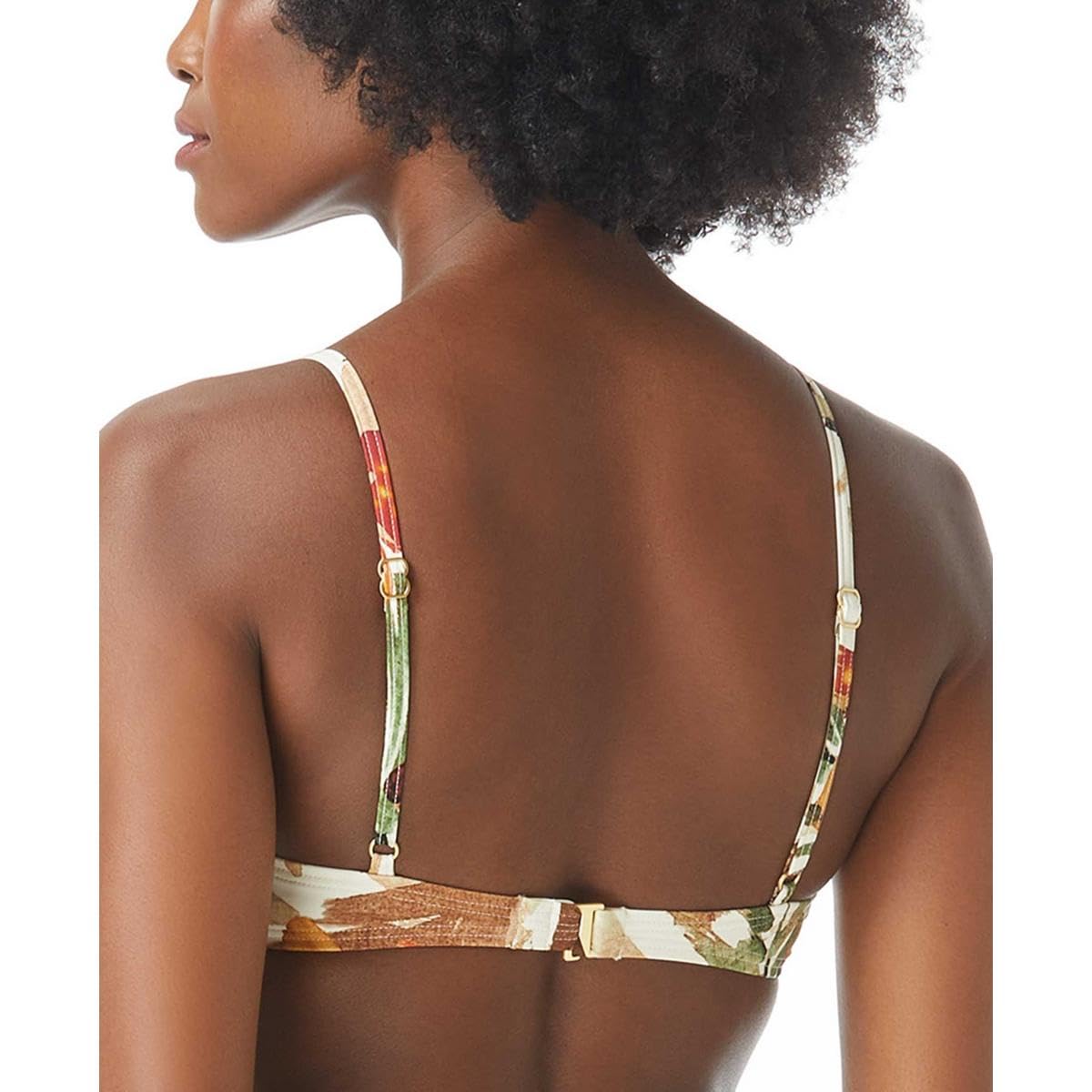 Vince Camuto Women's Printed Molded Cups Bikini Swim Top - Supportive & Stylish Swimwear for Beach, Pool & Vacation