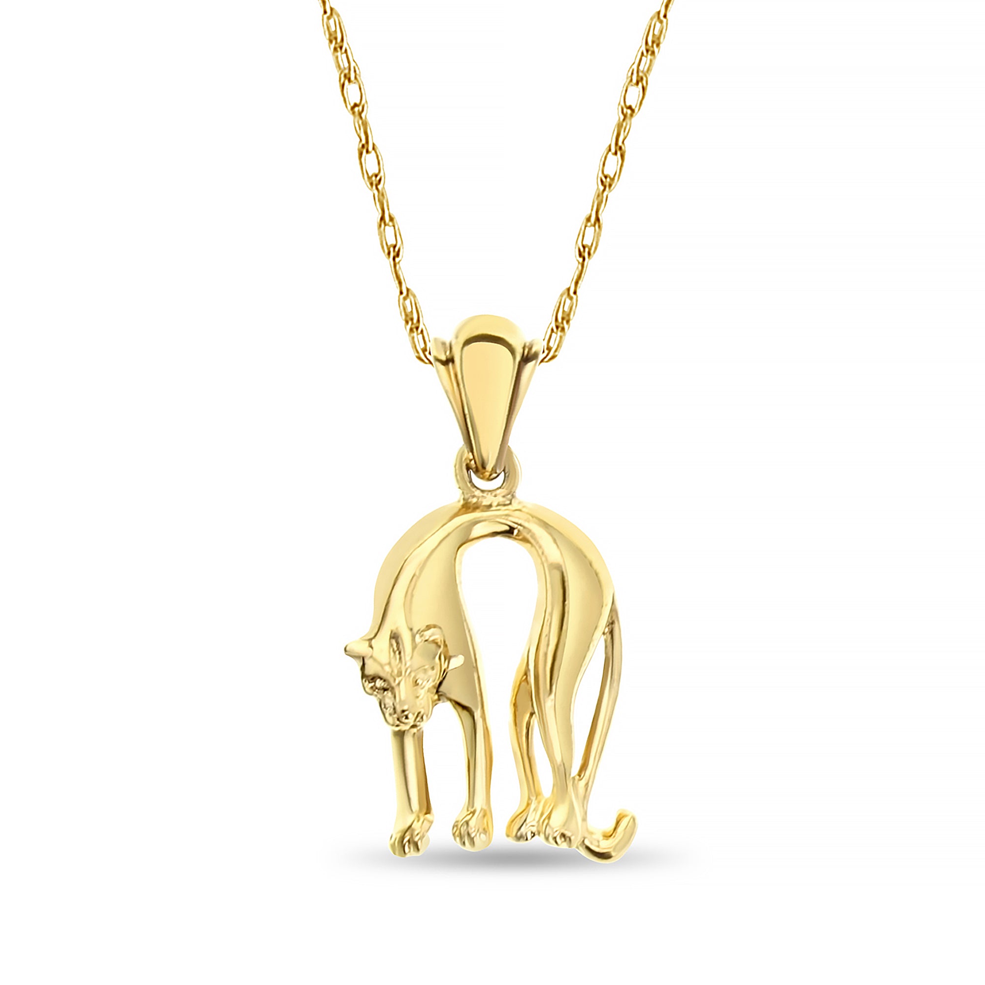 Polished Panther Necklace 18k Yellow Gold - Elegant Animal Jewelry for Women | Perfect Gift for Birthday, Anniversary & Special Occasions | Luxury Fashion Statement for Parties & Evening Events