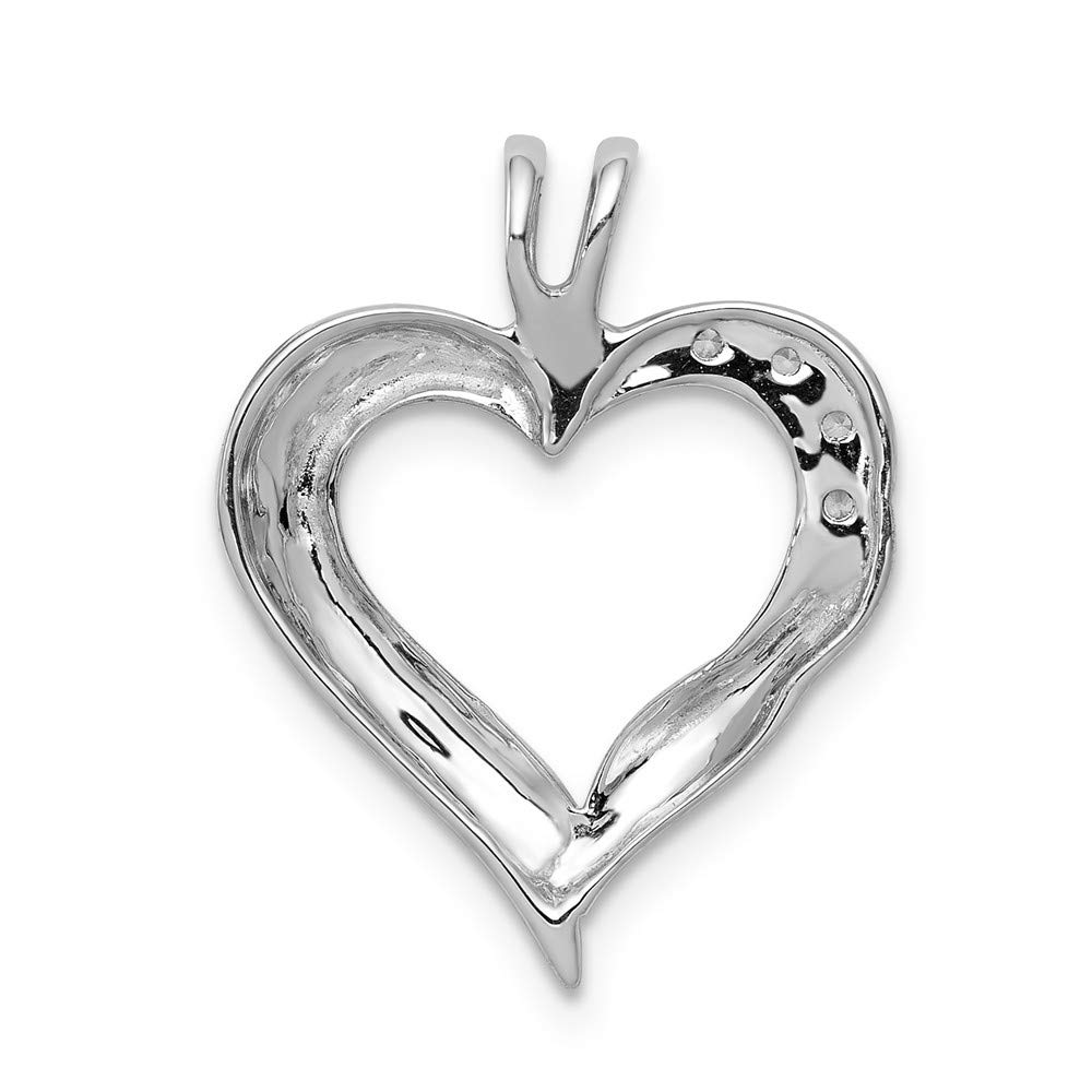 14K White Gold Diamond Heart Pendant Necklace for Women - Aa Quality Fancy Jewelry Gift for Valentine's Day, Anniversary & Special Occasions