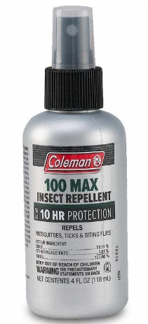 100% DEET Insect Repellent Spray - 4oz Pump Bottle for Outdoor Camping, Hiking & Travel Protection