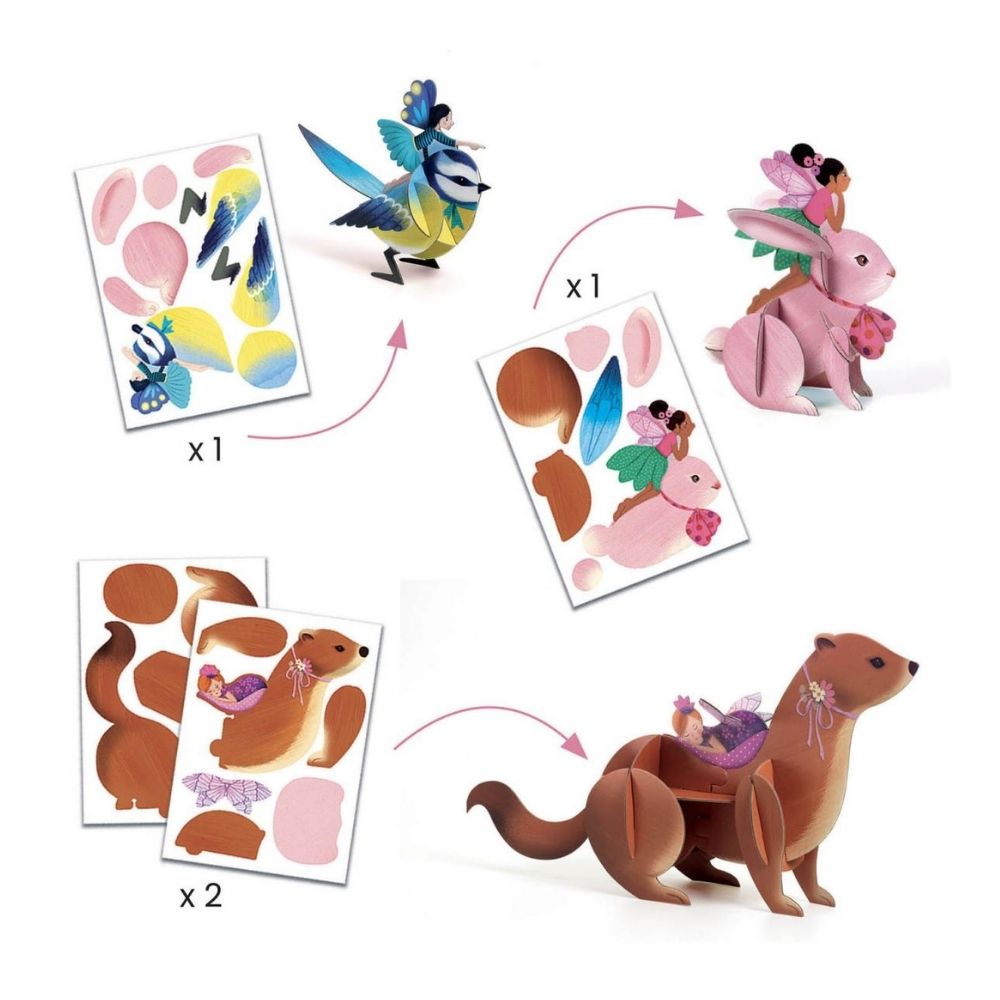 Djeco Fairy Craft Kit - Multi Activity Box for Kids, DIY Fairy Crafts & Creative Play - Perfect for Birthday Gifts & Imaginative Playtime