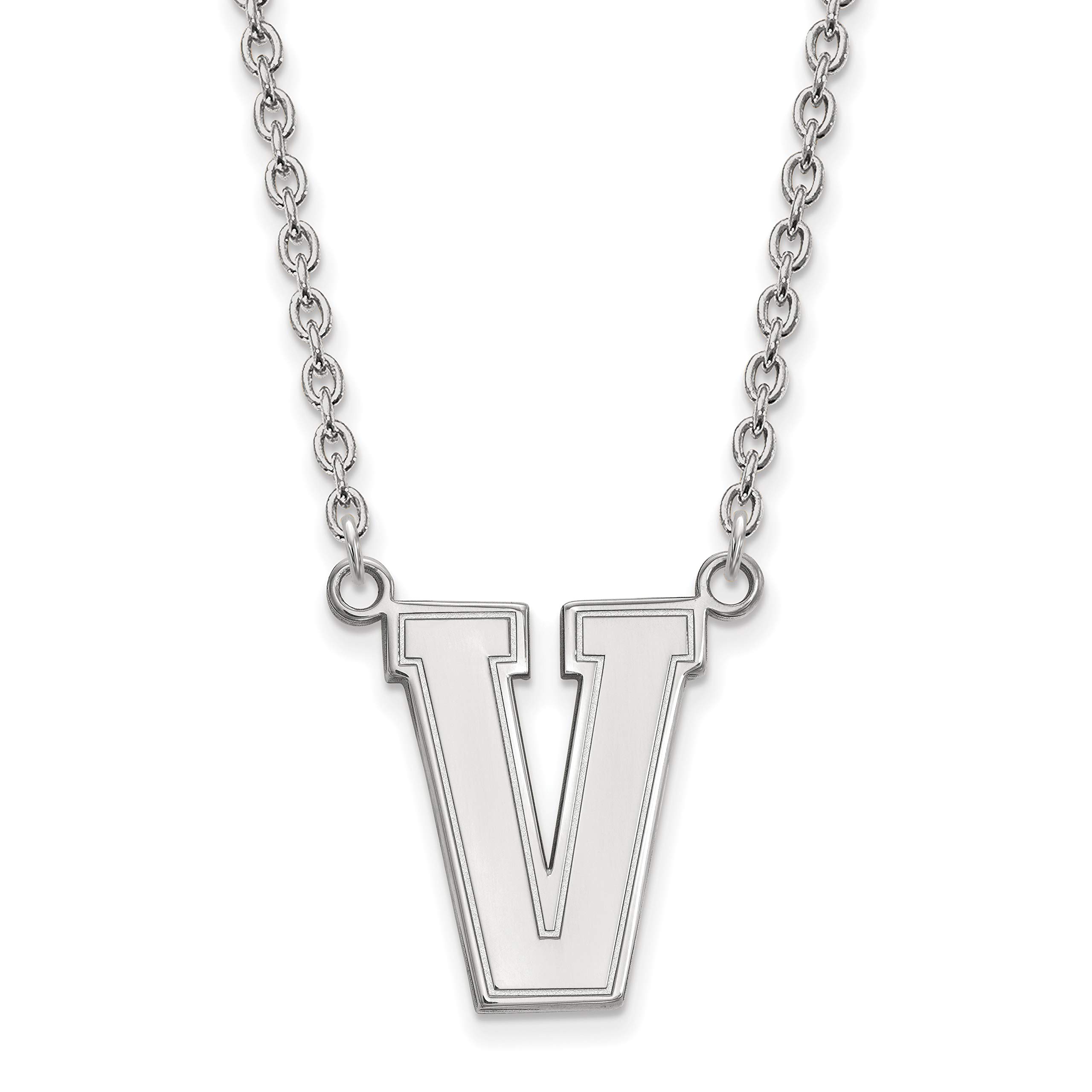 Vanderbilt Commodores Sterling Silver School Letter Logo Pendant Necklace - Perfect Gift for Alumni, Students & Fans - Game Day, Graduation & School Spirit Jewelry