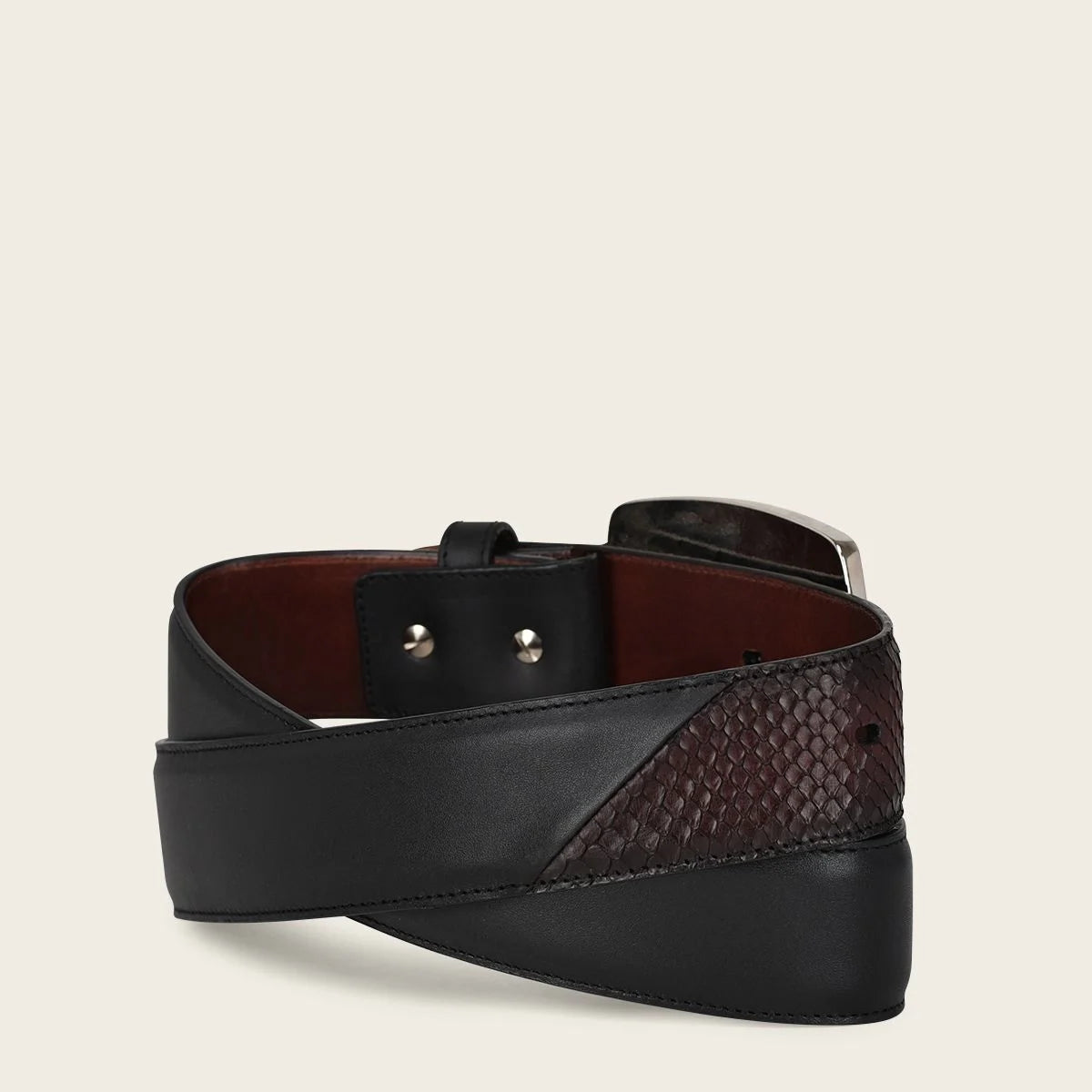 CV496PH Cuadra Genuine Python Skin Western Belt for Men - Perfect for Cowboy Boots, Jeans & Rodeo Outfits