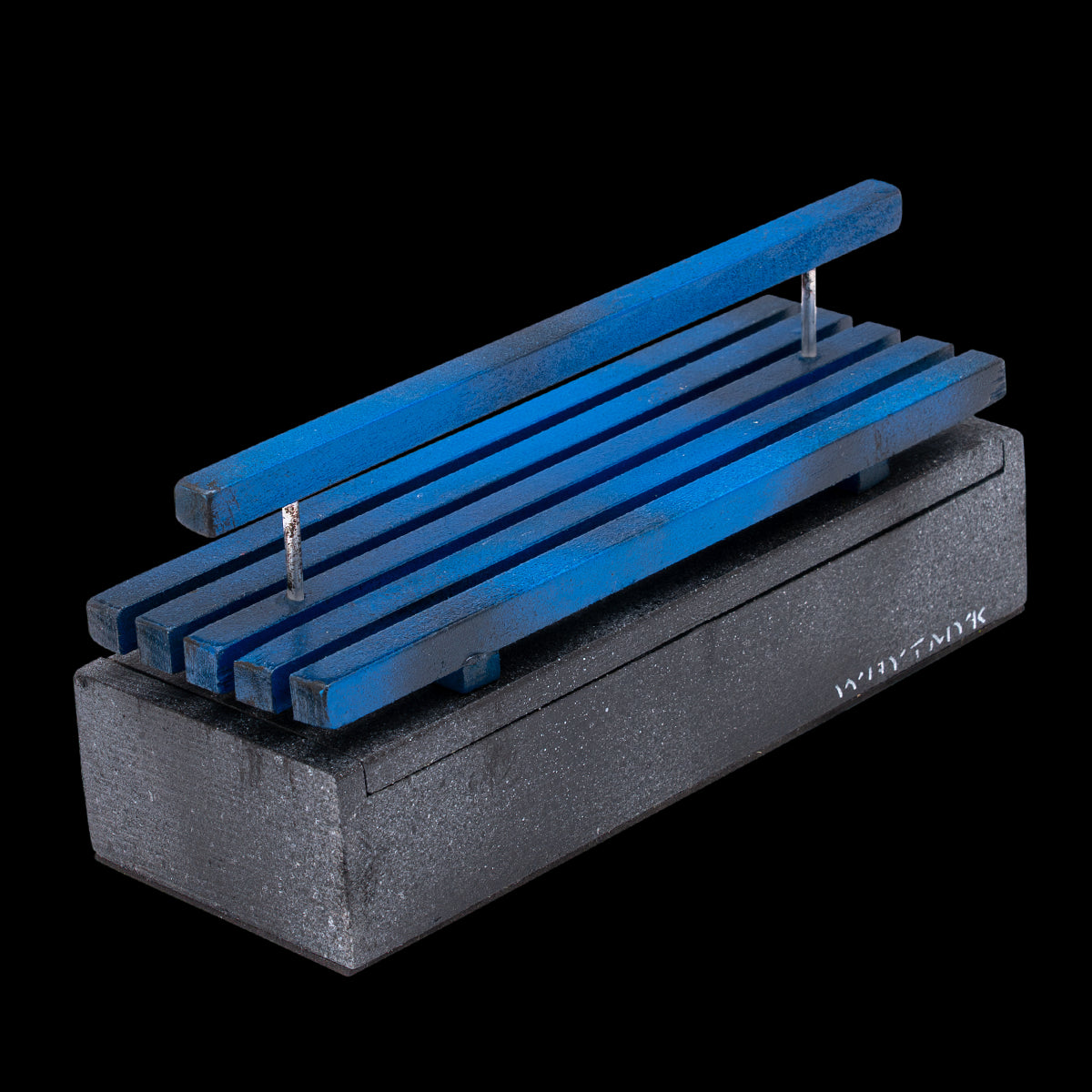 WhytMyk Concrete Fingerboard Ramp - Double Bench Box for Skateboard Training | Perfect for Indoor & Outdoor Skate Practice, Street Style Tricks, and Fingerboard Enthusiasts
