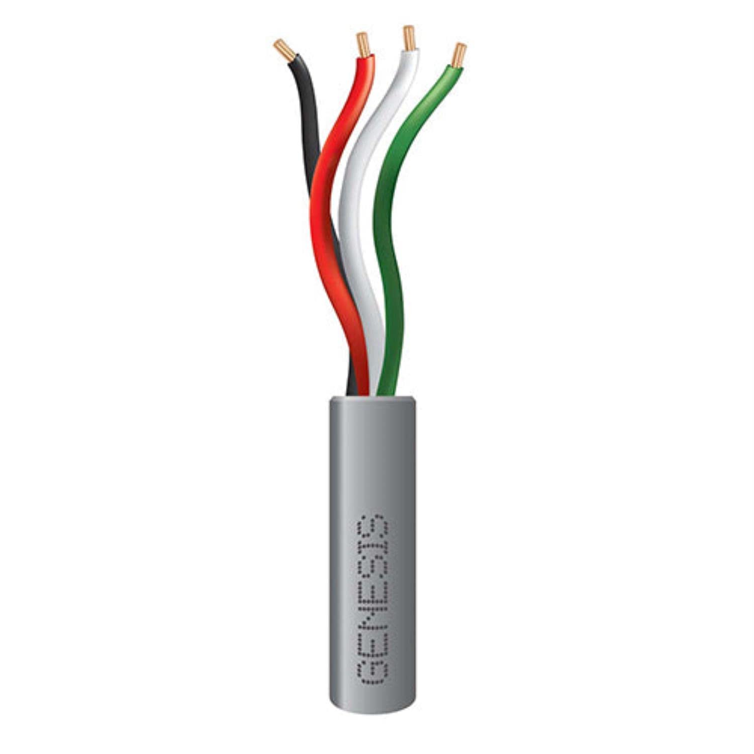 Genesis 11041109 - 22 AWG 4 Conductor Stranded Gray Cable (1000 ft Pull Box) - Perfect for Home Theater Wiring, Security Systems & Low Voltage Installations