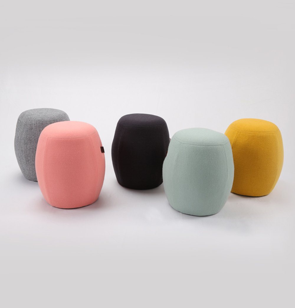 Handmade Pink Pouf Ottoman Stool - Boho Chic Footrest, Floor Seating for Living Room, Bedroom & Nursery Decor