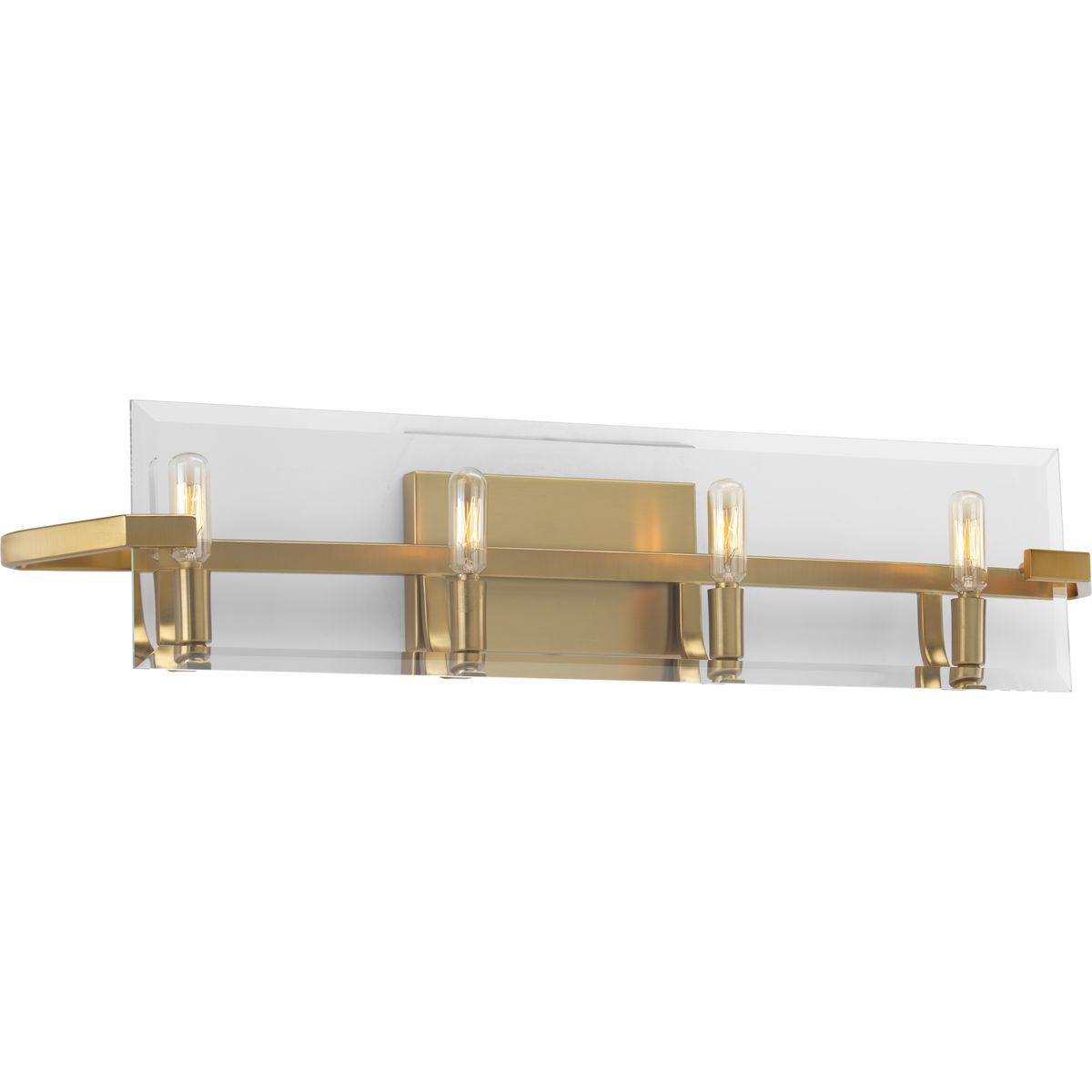 Cahill Collection 4-Light Clear Glass Bathroom Vanity Light - Perfect for Modern Bathroom, Powder Room, and Dressing Room Lighting