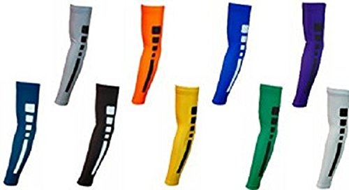 10 Pack Striped Sports Arm Sleeves - UV Protection & Moisture Wicking for Basketball, Running & Outdoor Activities