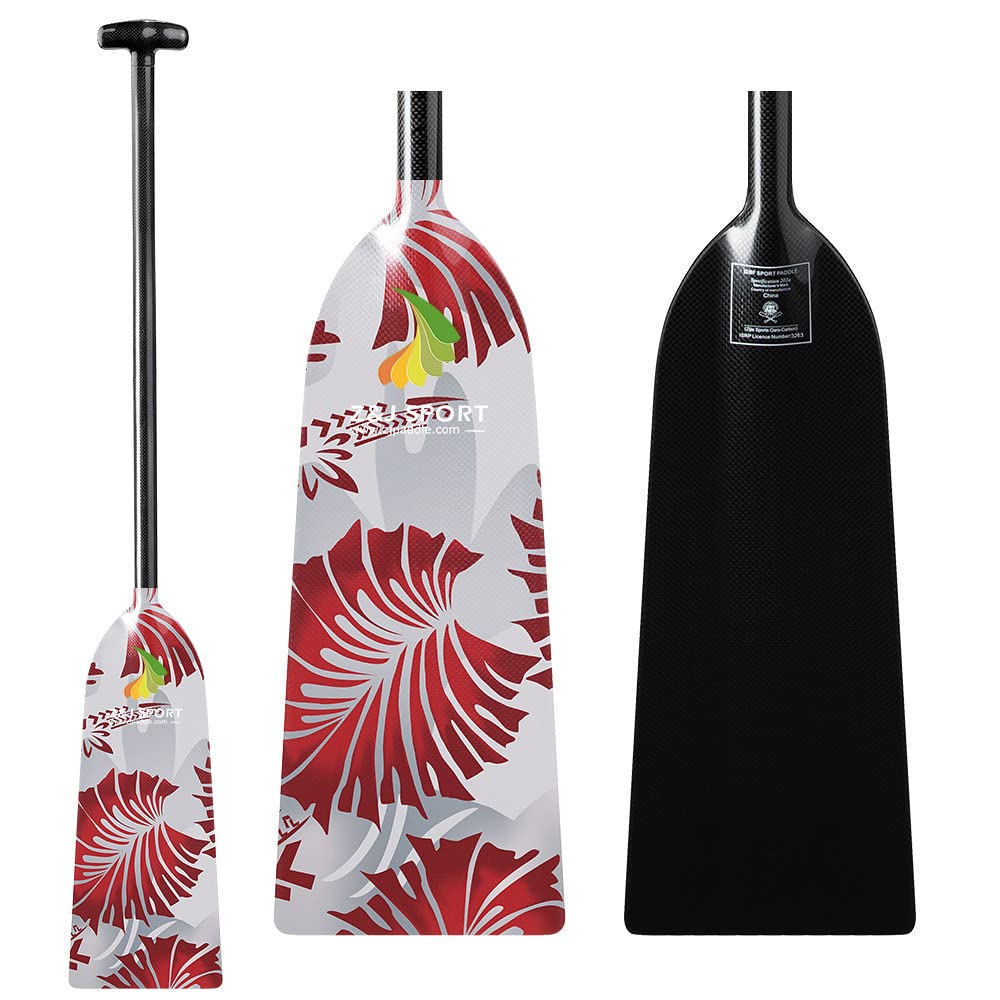 Premium Full Carbon Fiber Dragon Boat Paddle with T-Grip Handle - IDBF Approved Competition Paddle with Custom Graphics - Ideal for Racing, Training & Team Events
