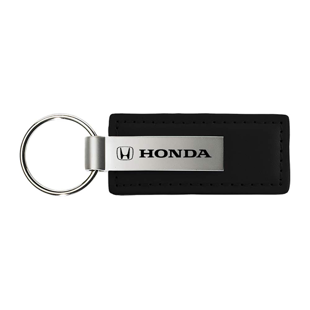 Honda Genuine Black Leather Rectangular Keychain - Premium Car Key Holder for Honda Vehicles - Perfect for Key Organization, Gifts & Everyday Use