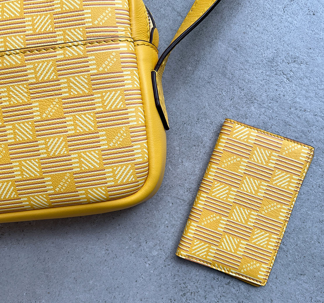 Premium Yellow Card Organizer Wallet - Stylish & Compact for Credit Cards, IDs, and Business Cards | Perfect for Travel, Office, and Everyday Use