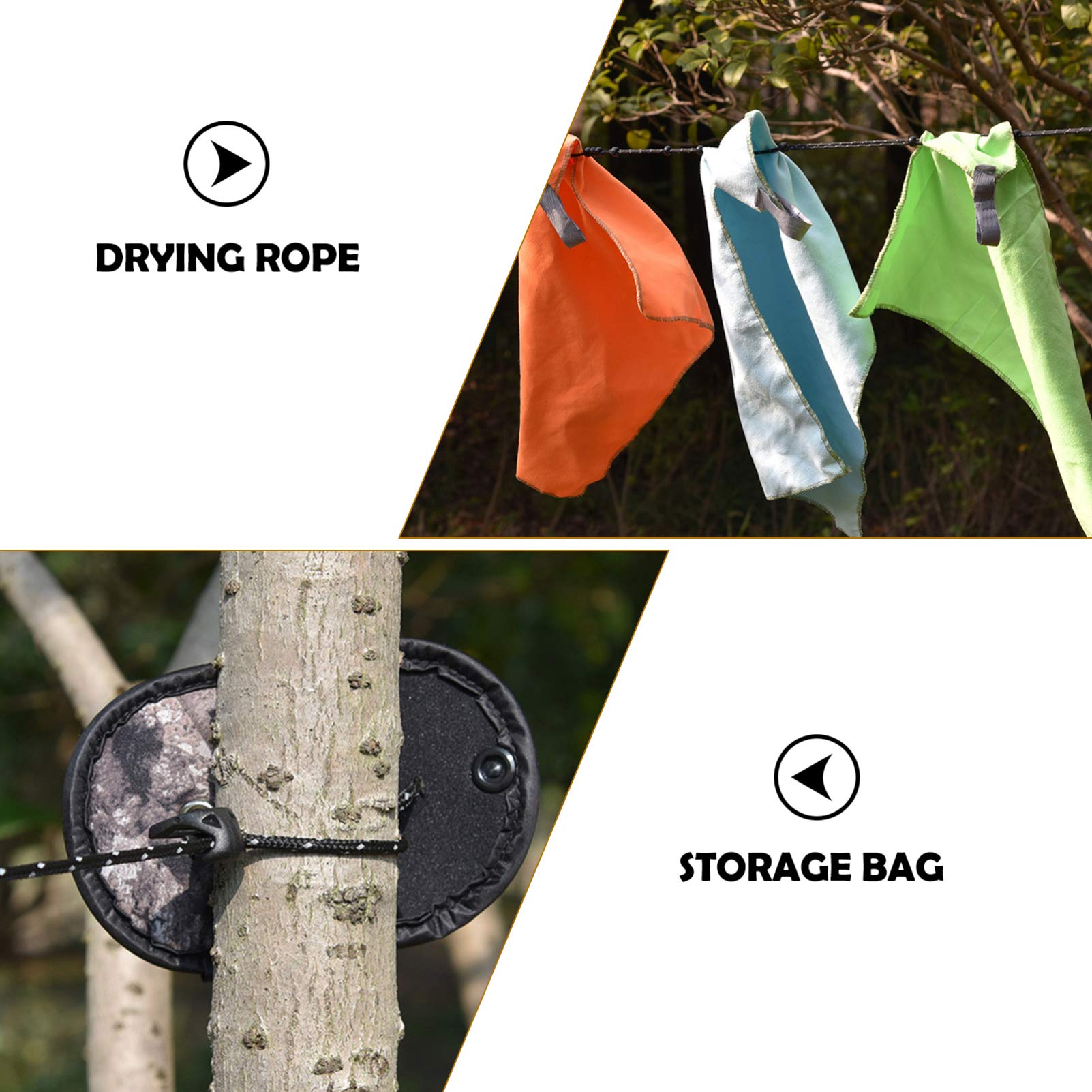 BESPORTBLE Outdoor Camping Clothesline - Heavy Duty Drying Rope for Camping, Hiking & Travel - Portable Clothes Hanging Line for Picnic, Beach & Backpacking (Perfect for Drying Clothes, Towels & Gear Outdoors)