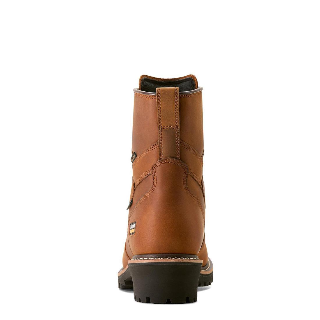 Logger Shock Shield Soft Toe Waterproof Insulated Work Boots - Copper Brown - Durable Winter Boots for Construction, Hiking & Outdoor Activities