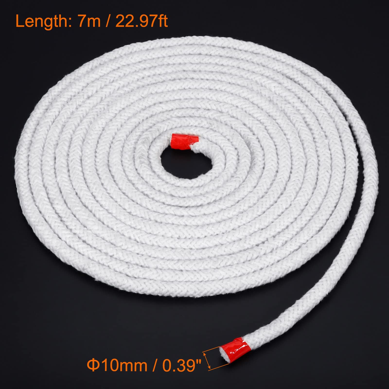 High-Temperature Ceramic Fiber Rope 22.97ft x 3/8