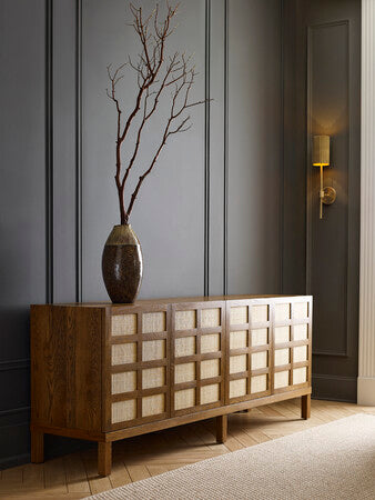 Georgetown Four Door Sideboard - Solid Wood Buffet Cabinet with Storage for Dining Room, Living Room & Entryway