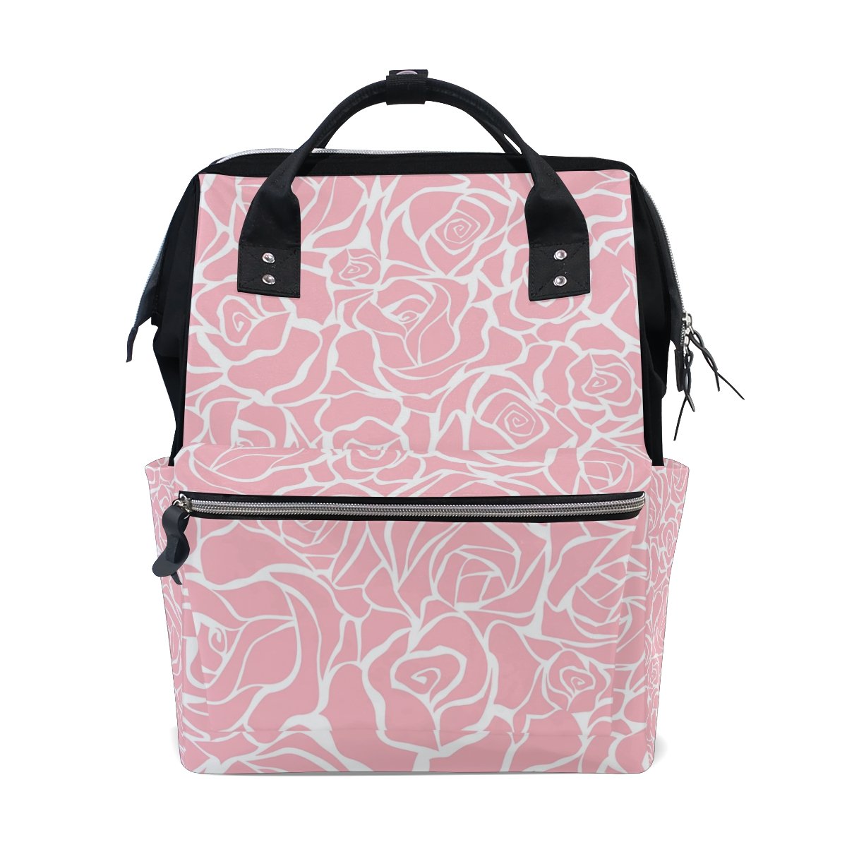 JSTEL Pink Roses Laptop Backpack for College Students - Lightweight Travel School Bag with Shoulder Strap, Perfect for School, Work & Daily Commute