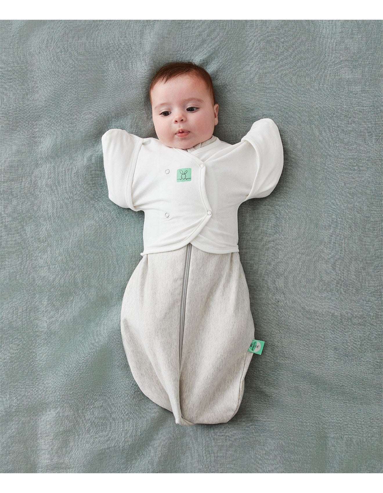 ErgoPouch Grey Marle Cocoon Swaddle Sleep Starter Pack 1.0 TOG | 0-3 Months Baby Wrap for Newborns | Perfect for Nursery, Travel & Safe Sleep