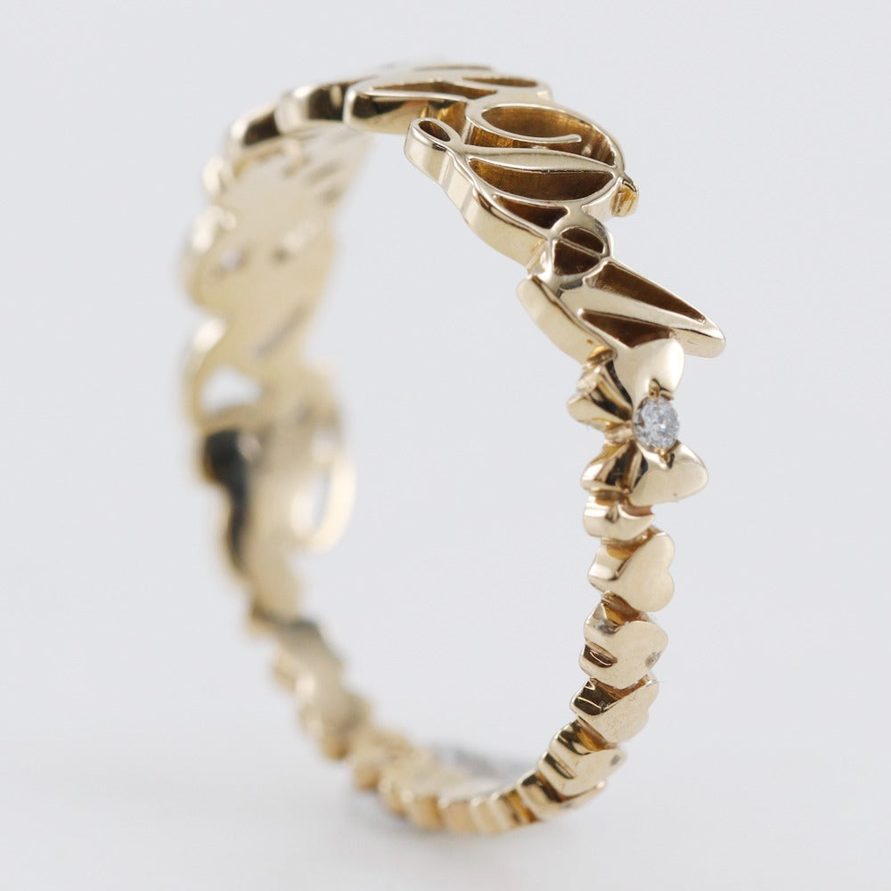 4℃ 1P Diamond K10 Yellow Gold Ring for Women - Elegant Birthday Gift for Her, Anniversary, Engagement, or Special Occasion Jewelry