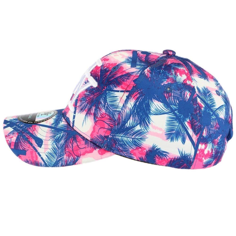 Hip Hop Honor Baseball Cap - Tropical Rose & Blue Unisex Hat for Men and Women | Streetwear Fashion, Hip Hop Style, Casual Wear