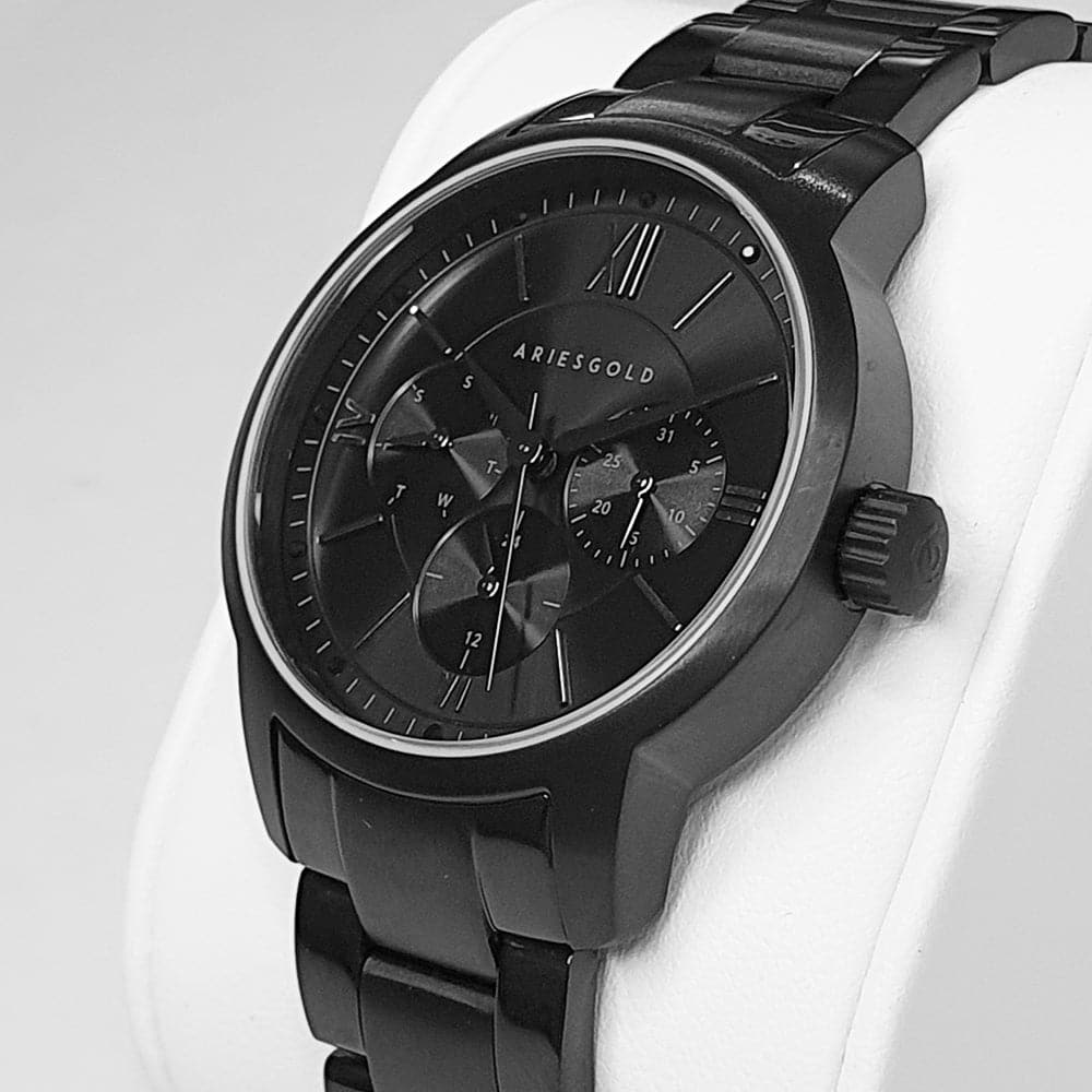 ARIES GOLD Urban Eternal Black Stainless Steel Women's Watch - Stylish & Durable Timepiece for Everyday Wear, Office, and Special Occasions