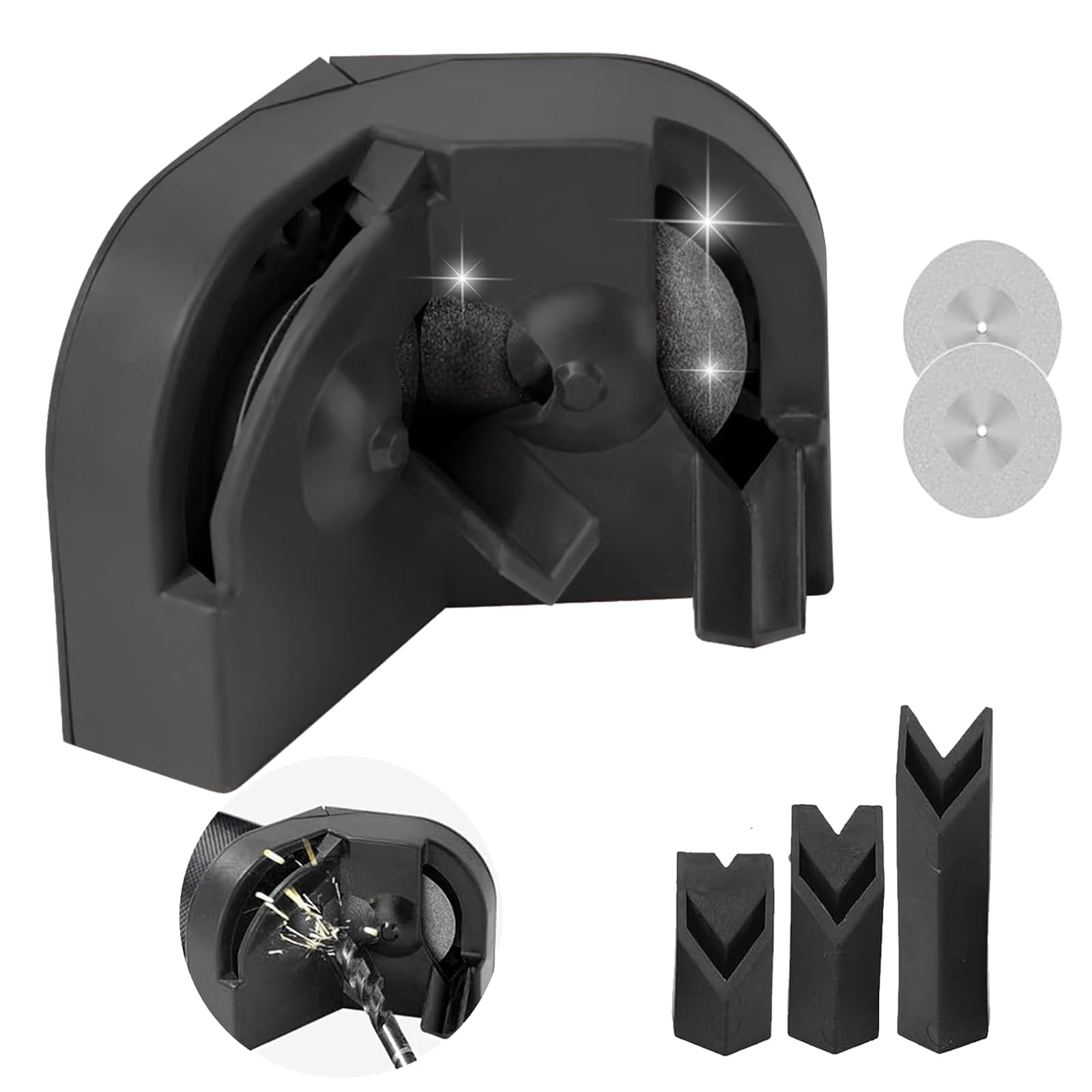 Premium Drill Bit Sharpener - HSS, Carbide, Twist & Cobalt Drill Bit Grinder Tool - Multipurpose Drill Bit Sharpening Machine for DIY & Professional Use - Perfect for Metalworking, Woodworking & Home Repair Projects