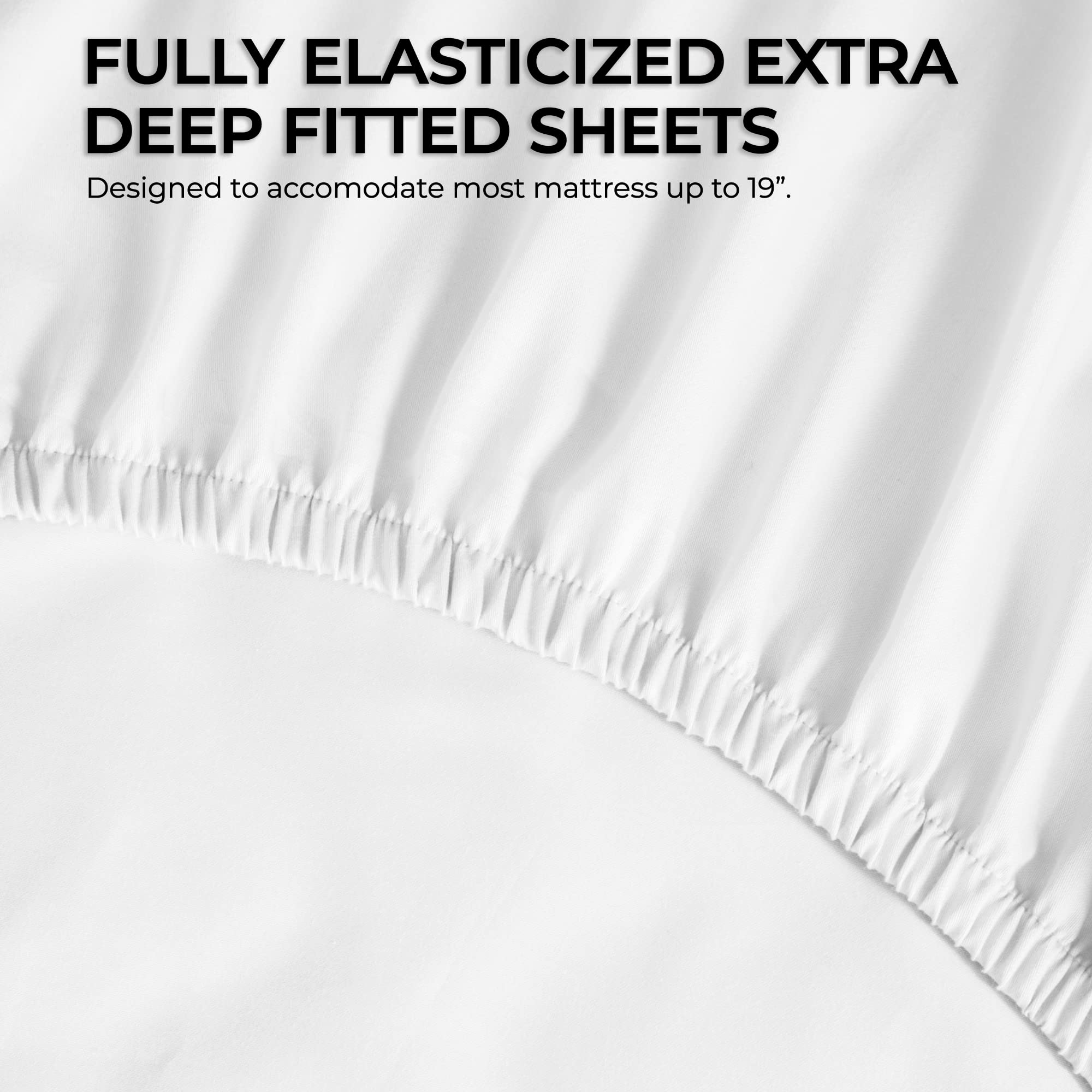 Azores 300 Thread Count Organic Cotton Deep Pocket Bed Sheet Set - Twin XL, Fits Mattress up to 19