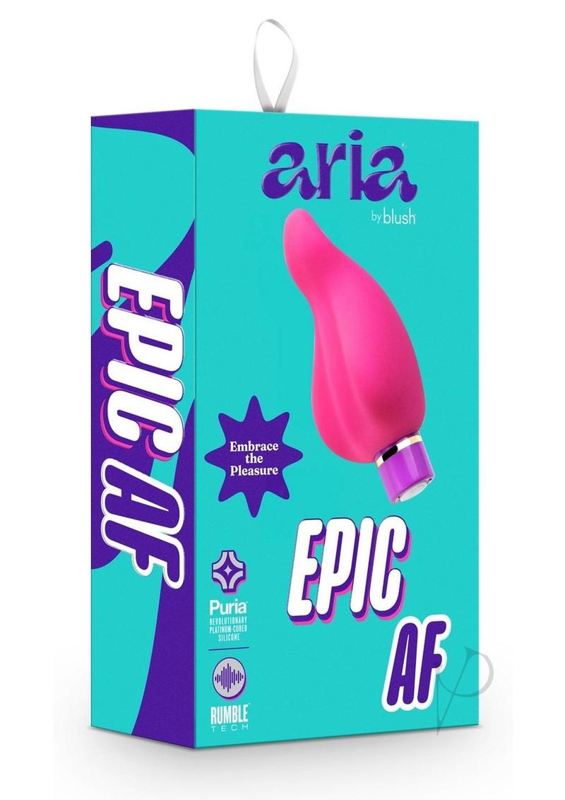 Aria Epic AF Rechargeable Silicone Vibrator - Powerful Waterproof Adult Toy for Women, Couples - Perfect for Solo Play & Romantic Nights (Fuchsia)