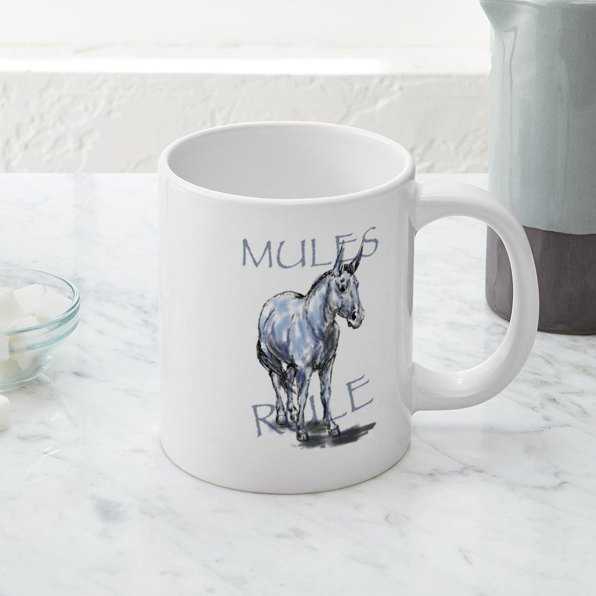 CafePress Mules Rule 20 oz Large Ceramic Coffee Mug - Perfect for Home, Office & Gifts | Insulated Hot & Cold Beverage Cup