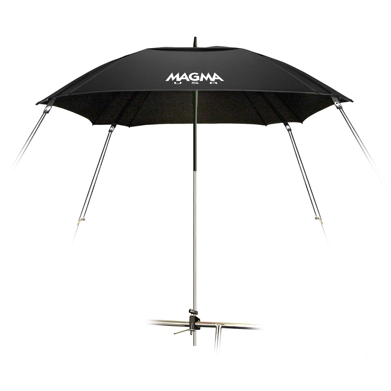 Magma Products B10-404-2 Adjustable Rail Mounted Boat Umbrella - Jet Black - Fits 1-1/8
