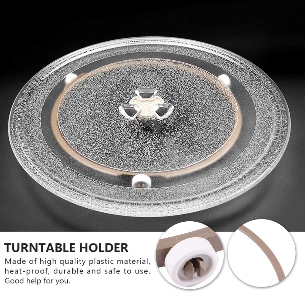2-Pack Microwave Turntable Bracket - Durable Plastic Oven Tray Support Ring for Smooth Rotation - Replacement Inner Rack for Microwave Ovens - Perfect for Heating Food Evenly & Defrosting