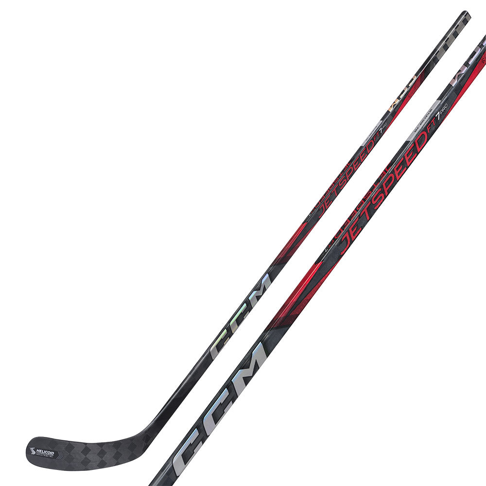 CCM Jetspeed FT7 Pro Senior Ice Hockey Stick - Lightweight Carbon Fiber Hockey Stick for Adults - Perfect for Competitive Play & Training