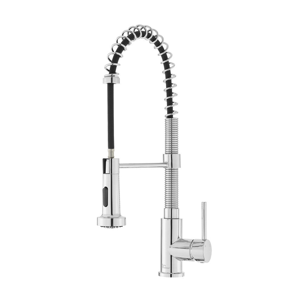 Nouvet Single Handle Pull Down Kitchen Faucet in Chrome - Modern Stainless Steel Sink Faucet with High Arc Spout for Easy Washing & Cooking