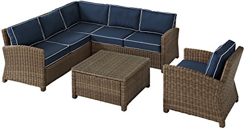 Brown With Navy Cushions