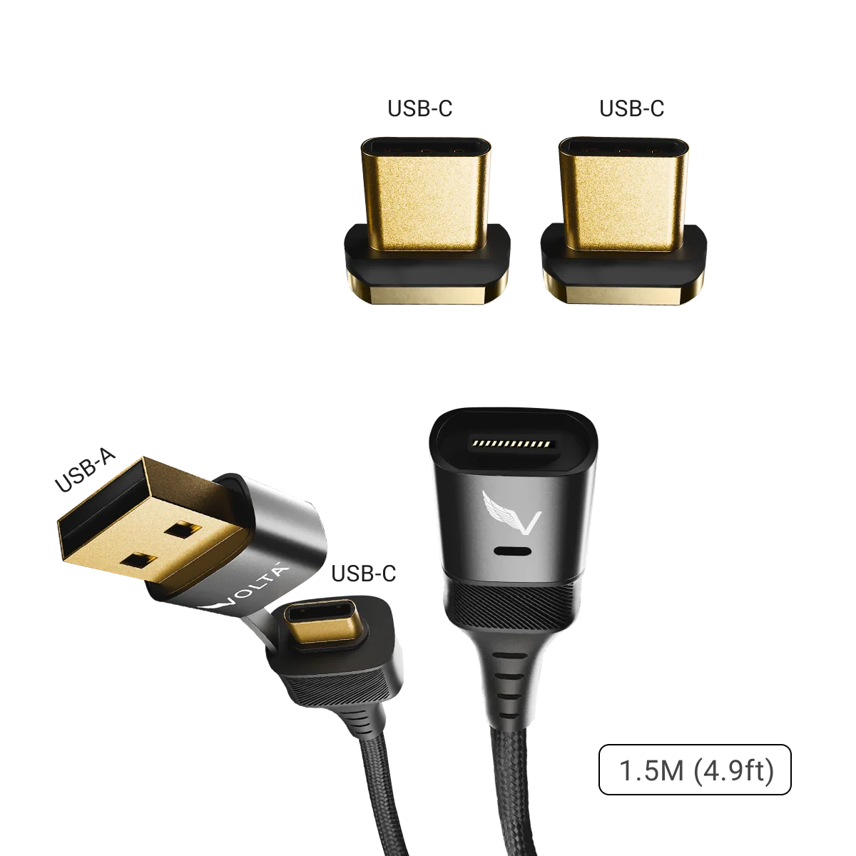 Volta MAX 240W USB-C Magnetic Charging Cable - Fast Charging for iPhone 15, MacBook, iPad, Samsung Galaxy | Perfect for Home, Office & Travel