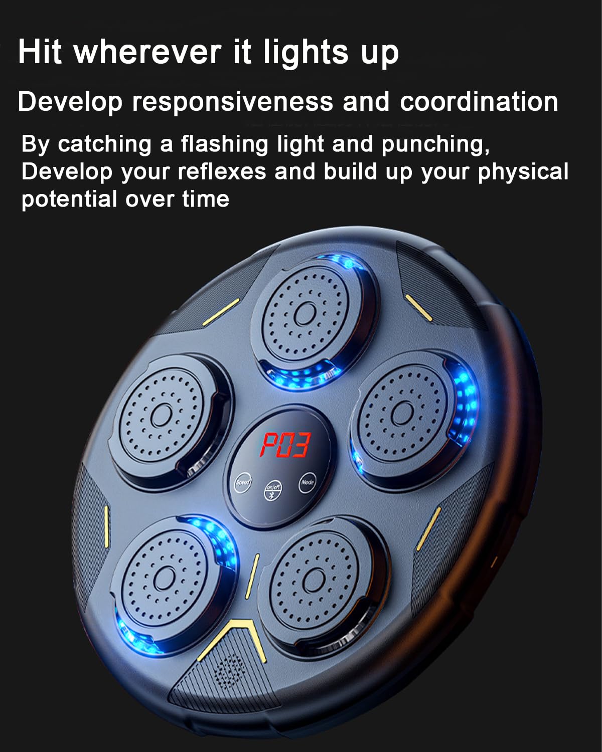 Smart Punching Bag with Boxing Gloves - RGB Music Interactive Boxing Machine with Digital Display & Smart Counting, Multi-Mode Training Equipment for Adults & Kids - Perfect for Home Gym, Boxing Training, and Fitness Workouts