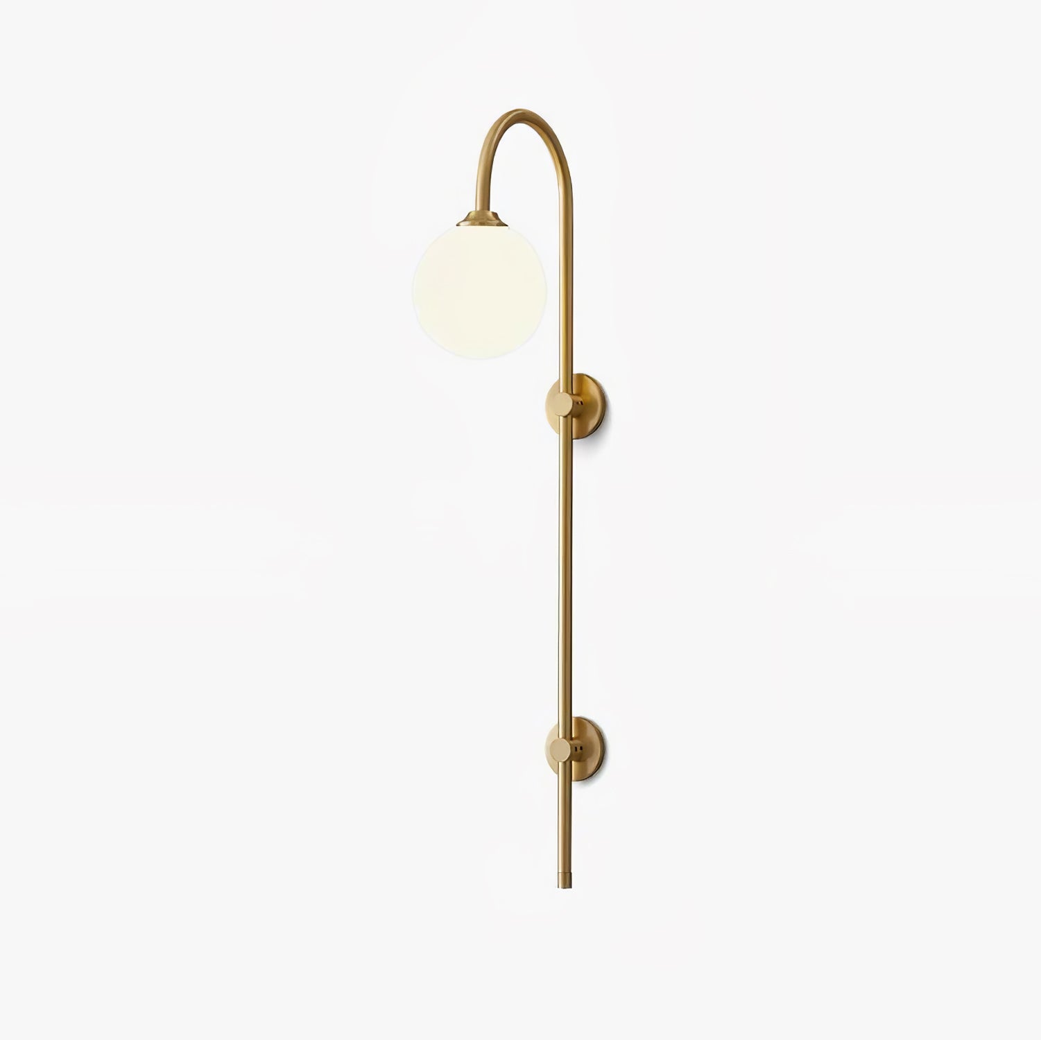 Vintage Globe Brass Wall Sconce Light Fixture - Antique Style Candle Holder for Bedroom, Living Room & Hallway Decor - Perfect for Farmhouse, Victorian & Traditional Home Lighting