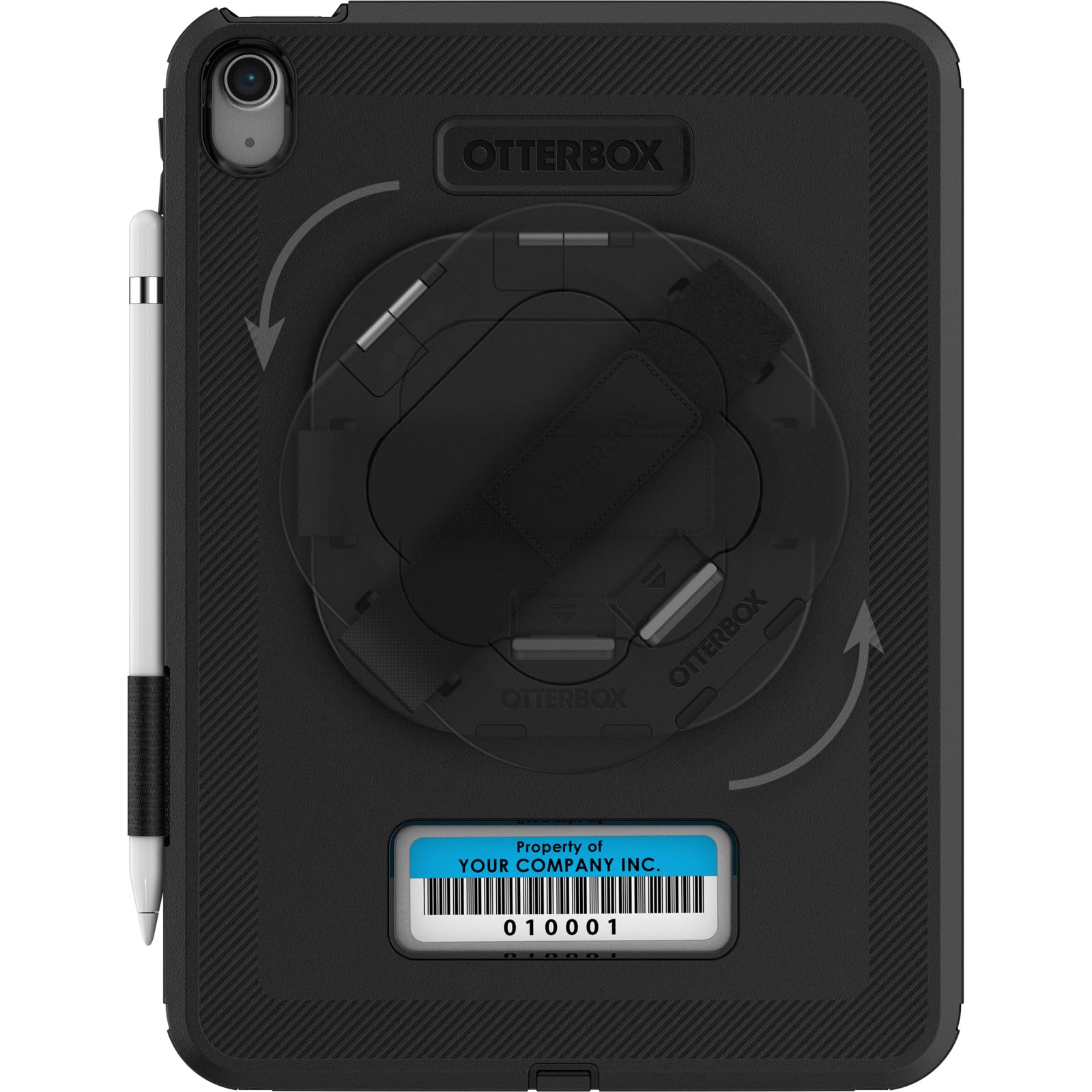 OtterBox Defender Series Rugged Case for iPad 10th Generation (2022 Model Only) - Black | Heavy Duty Protection with Kickstand & Hand Strap | Shockproof, Port Covers & Built-in Stand | Perfect for Construction, Warehouse & Outdoor Use