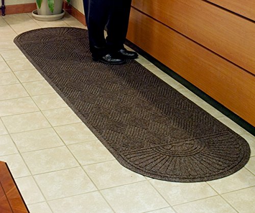 Premium Dual-Sided Dark Brown 3' x 15.5' Waterhog Entrance Mat - Heavy-Duty Doormat for High Traffic Areas, Homes & Offices