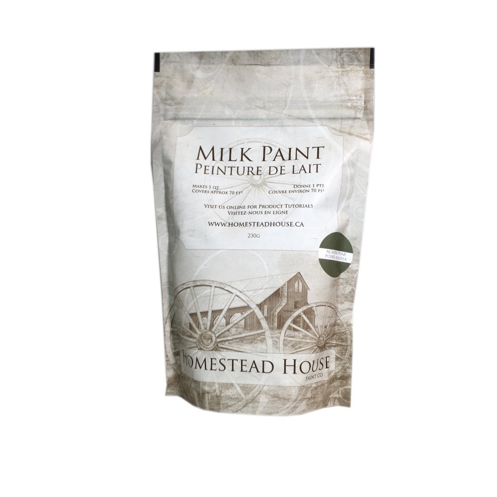 Homestead House Milk Paint 1 Quart (Acadia Pear) - Non-Toxic Eco-Friendly Paint for Furniture, Cabinets & DIY Home Decor Projects