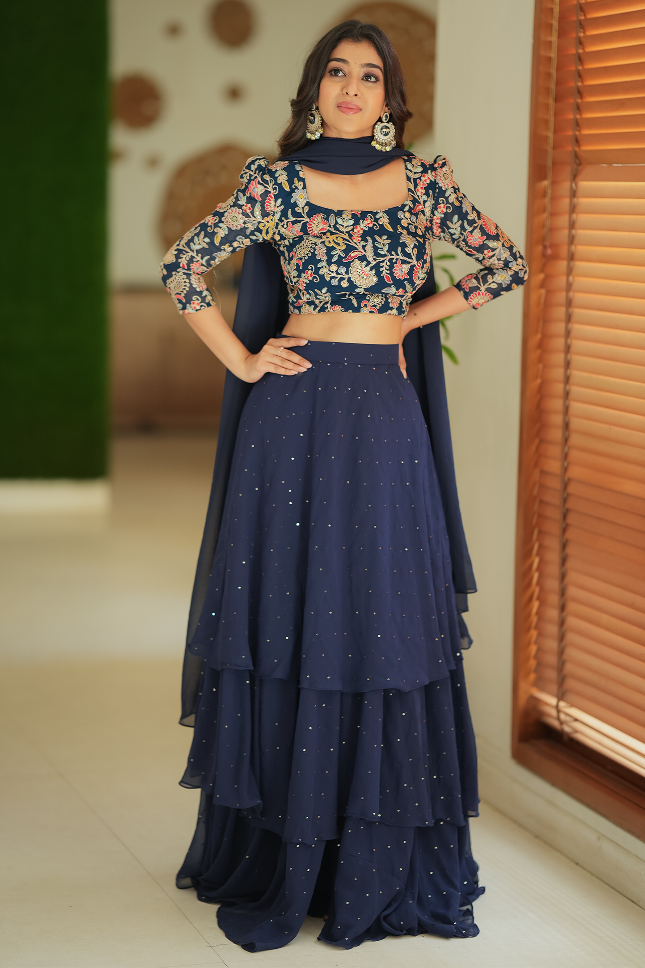 Royal Blue Designer Lehenga Choli Set for Women | Indian Traditional Embroidered Bridal Wear | Perfect for Weddings, Festivals & Special Occasions