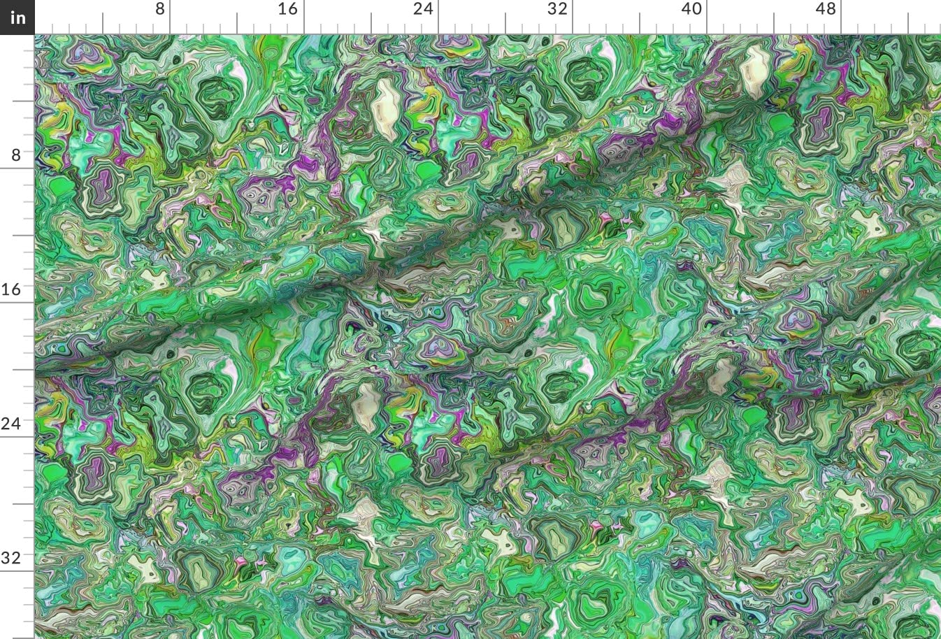 Eyes Swirl Marbled Malachite Green Psychedelic Printed Minky Fabric Fat Quarter - Soft Plush Fabric for Sewing Baby Blankets, Quilt Backing & DIY Crafts - Perfect for Nursery Decor, Home Decor Projects & Gift Making