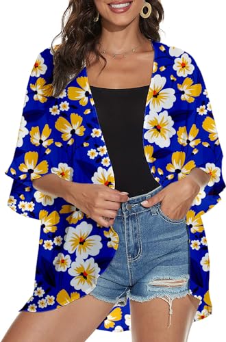 Floral_royal Blue