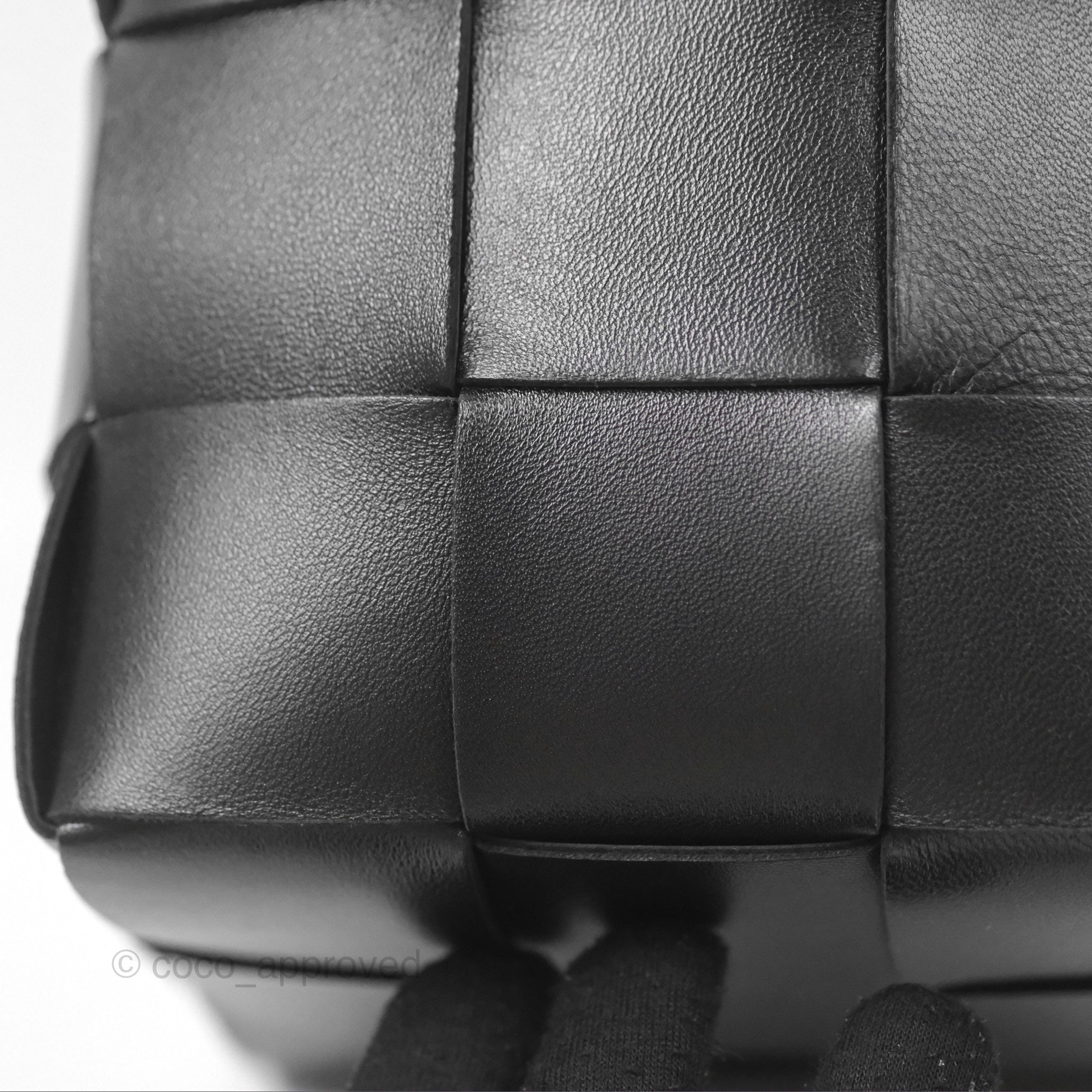 Bottega Veneta Small Cassette Bucket Bag in Black Lambskin Leather - Perfect for Everyday Use, Work & Travel