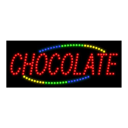 20766 LED Dot Sign - Custom Chocolate Themed Light Up Display for Home, Cafe & Party Decor