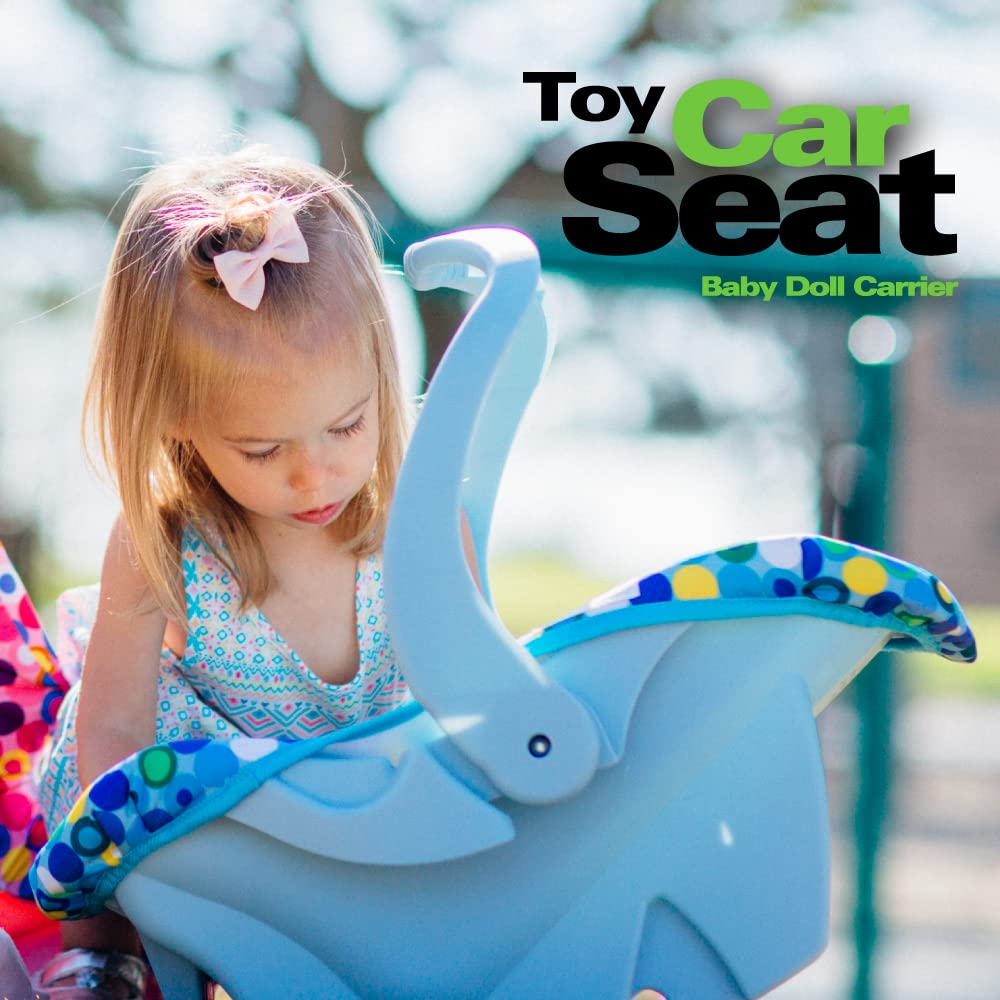 Joovy Toy Car Seat Baby Doll Carrier with Crash-Tested Latch System - Machine Washable Cover & 5-Point Harness for 12-22