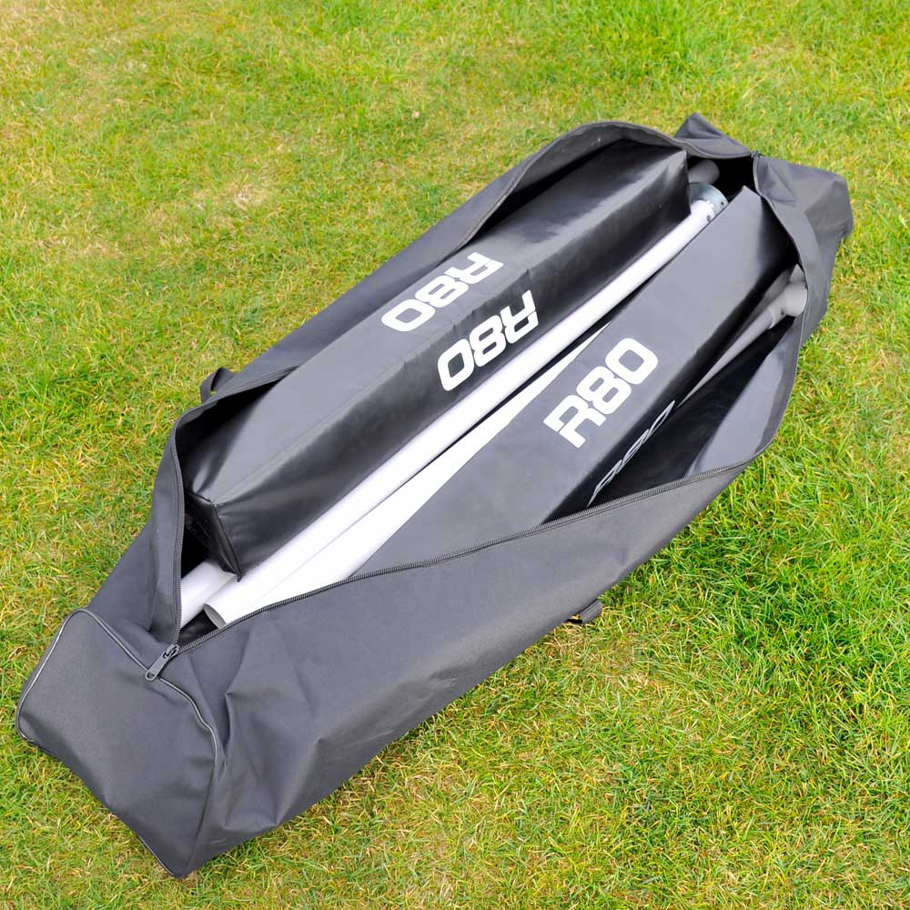 R80 Junior Rippa Team Football Goal Sets with Posts & Corner Poles - Perfect for Youth Soccer Practice, Backyard Games, and School PE Classes