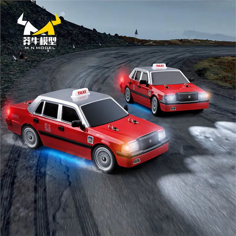 MNRC MN38 1/16 Scale 35km/h High-Speed Drift Remote Control Car - Hong Kong Taxi Model - Perfect for RC Racing, Drifting Competitions & Collectors Display