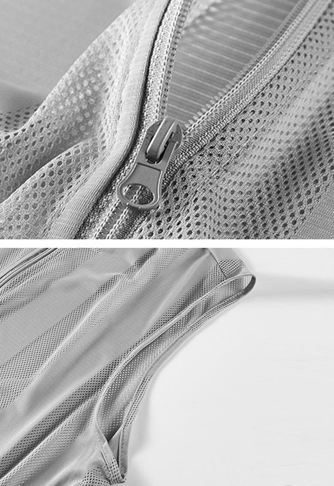 Flygo Men's Lightweight Breathable Mesh Zip Vest for Cycling, Travel & Summer Outdoor Activities | Casual Sportswear for Running, Hiking & Daily Wear