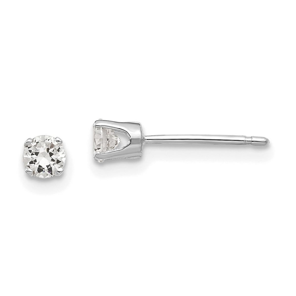 14K Gold CZ Cubic Zirconia Stud Earrings for Women - Simulated Diamond Earrings in White Gold & Yellow Gold | Perfect for Weddings, Parties & Everyday Elegance
