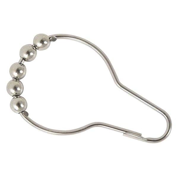 Roller Ball Shower Hooks (13 Pack) - Durable Bathroom Organizer